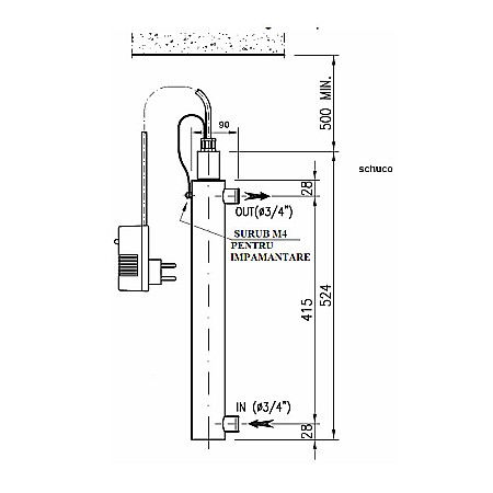 Sterilizator UV statie dezinfectie 405 AL 1X30W Q=1.14MC/H 87141000405 Aquapur Valhoh Valrom [1]