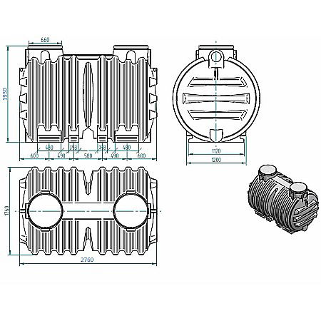 Rezervor apa subteran 5000l o zona acces fara capac Stockkit Valrom 49020550000 [2]