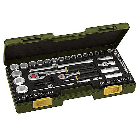 TRUSA COMPLETA CU CHEI TUBULARE DE 1/4 SI 1/2 65 PIESE 23286 PROXXON [1]