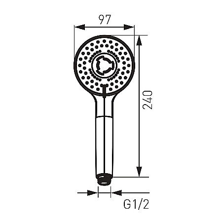 PARA DUS FERRO S340 MOBILA CU 3 FUNCTII CORTINA CROM [1]