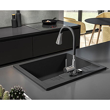 CHIUVETA GRANIT FERRO DRGM1/48/58BA CU O CUVA 58X48CM GRAFIT MEZZO NEAGRA [3]