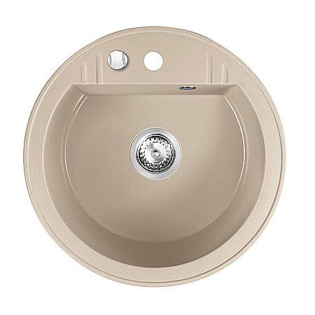 CHIUVETA GRANIT FERRO DRGM1/51SA ROTUNDA 51CM CU O CUVA NISIP MEZZO BEJ