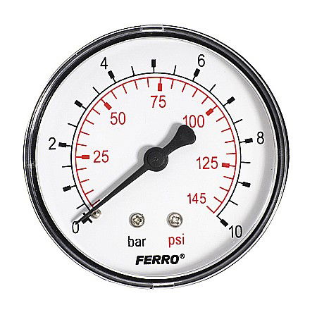 MAnometru axial Ferro 1/4-10 bari M6310A
