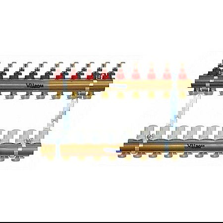 Incalzire in pardoseala - DISTRIBUITOR+COLECTOR 1-3/4 12 CAI CU DEBITMETRE EUROCON PEXKIT VALROM 66421201600