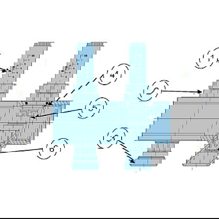 DISTRIBUITOR+COLECTOR 1-3/4 9 CAI CU DEBITMETRE EUROCON PEXKIT VALROM 66420901600 [2]