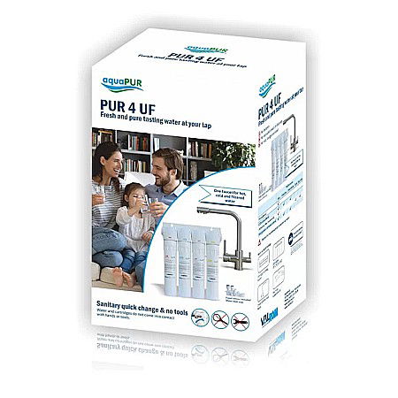 Sistem ultrafiltrare apa PUR4 UF cu baterie cu 3 cai Aquapur Valhoh Valrom AQUA04420411121 [1]