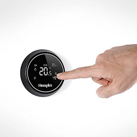 Termostat de ambient cu control prin internet Homplex NX1 fara fir negru [6]