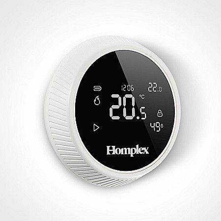 Termostat de ambient cu control prin internet Homplex NX1 programabil fara fir alb [1]