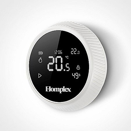 Termostat de ambient cu control prin internet Homplex NX1 programabil fara fir alb [2]