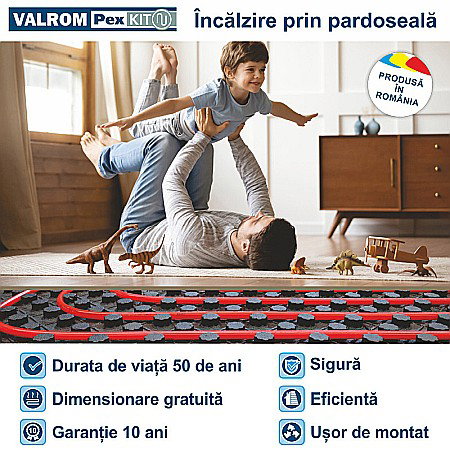PACHET INCALZIRE IN PARDOSEALA 140MP VALROM FARA AUTOMATIZARE SI FARA GRUP DE POMPARE [0]