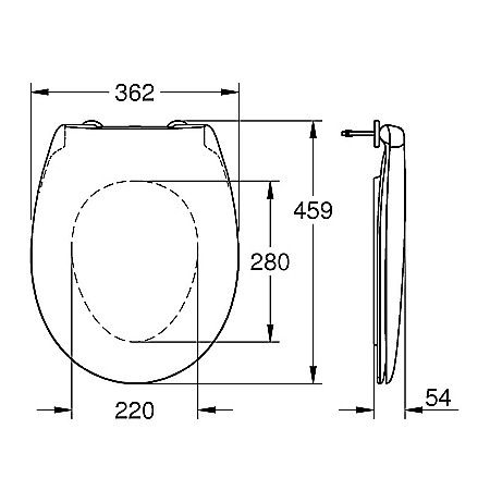 CAPAC WC GROHE 39492000 BAU CERAMIC ALB [3]