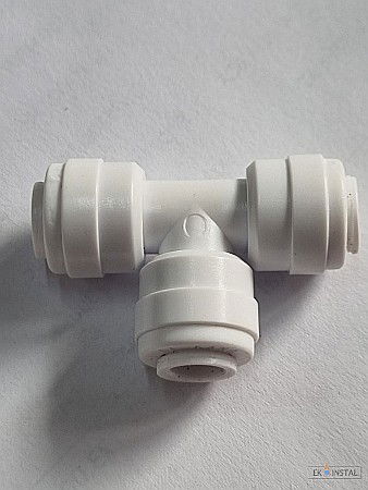 TEU 6mm--6mm-6mm ( 1/4 ) CU CUPLA PENTRU SISTEME SI CARTUSE OSMOZA INVERSA