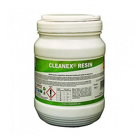 Solutii de curatare si dezincrustare - CLEANEX RESIN 1KG SOLUTIE RESTABILIRE EFICIENTA STATIE DEDURIZARE APA LBXCLRE001