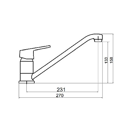 BATERIE LAVOAR FERRO 94491.0 STATIVA CU PIPA MOBILA 231MM IRIS NEW CROM [1]