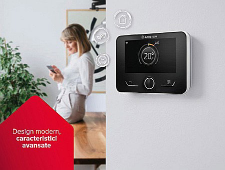 CENTRALA TERMICA PE GAZ ARISTON ALTEAS ONE+ NET 35 KW SENSYS HD NEGRU IN CONDENSATIE KIT EVACUARE INCLUS 3301773 [7]