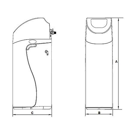 Statie dedurizare apa Soft 25 CAB Confort Q=1,5 MC/H cu by-bass AQUA09110025015 Aquapur Valhoh Valrom [3]