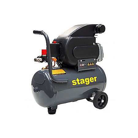 Unelte si scule - COMPRESOR AER 24L STAGER HM2024F 8BAR 200L/MIN MONOFAZAT ANGRENARE DIRECTA