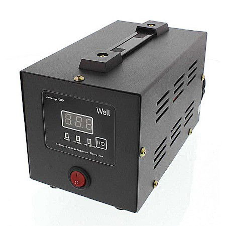 STABILIZATOR TENSIUNE CU RELEU 1000VA NEGRU AVR-REL-POWERUP1000 [1]