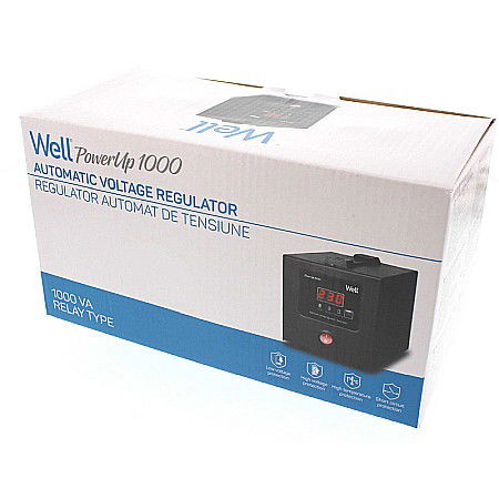 STABILIZATOR TENSIUNE CU RELEU 1000VA NEGRU AVR-REL-POWERUP1000 [4]