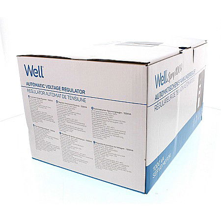 STABILIZATOR AUTOMAT 1000VA CU SERVO MOTOR NEGRU CU MONTAJ PERETE AVR-SRV-SPRY1000BK WELL [4]