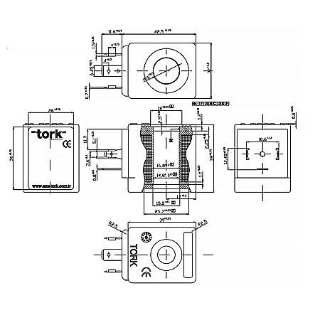 BOBINA 12VAC-15VA PENTRU ELECTROVANE ELECTROVENTILE  TORK [2]