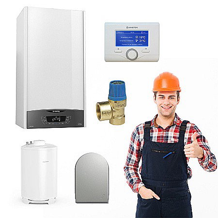 Pachet CENTRALA TERMICA PE GAZ ARISTON CLAS ONE SYSTEM 24 KW CU BOILER 160L [0]
