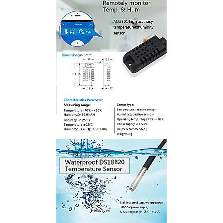 Sonoff ds18b20 senzor de temperatura rezistent la apa pentru sonoff th [3]