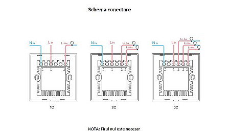 Sonoff t2eu2c-tx touch wifi si rf intrerupator cu 2 canale alb [1]