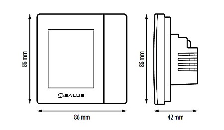 TERMOSTAT FC600 SALUS PENTRU VENTILOCONVECTOR ALB MONTAJ IN DOZA [2]