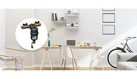 FILTRU ANTIMAGNETITA MD22S CU ROBINET 22MM + LICHID INHIBITOR LX1-500ML [1]