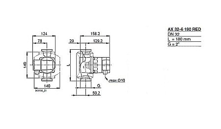 POMPA CIRCULATIE ELECTRONICA BIRAL COMPAX 32-6 180 RED R 2 180MM 230V ROTOR UMED PENTRU INSTALATII INCALZIRE [2]