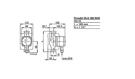 POMPA CIRCULATIE ELECTRONICA BIRAL PRIMAX 25-8 180 R 11/2 180MM 230V ROTOR UMED PENTRU INSTALATII INCALZIRE [2]