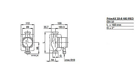 POMPA CIRCULATIE ELECTRONICA BIRAL PRIMAX 32-8 180 R 2 180MM 230V ROTOR UMED PENTRU INSTALATII INCALZIRE [2]