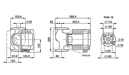 POMPA ELECTRONICA RECIRCULARE BIRAL MODULA 40-18 250 BLUE DN 40 250MM 230V APA CALDA CONSUM PROTECTIE MOTOR SI AFISARE STARE FUNCTIONARE [2]
