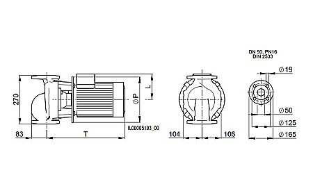 POMPA INLINE BIRAL VARIA 50-15 270 2 1.5 RED 1,50KW 270MM 10BAR ROTOR USCAT PENTRU INSTALATII INCALZIRE 2210270150 [2]
