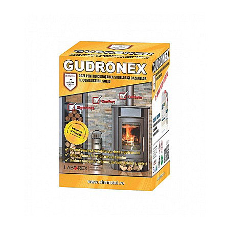 Solutii intretinere instalatii - GUDRONEX AGENT CURATARE SOBE SI CAZANE CU LEMN CUTIE 4 DOZE X 250 G LBXGDSL1000