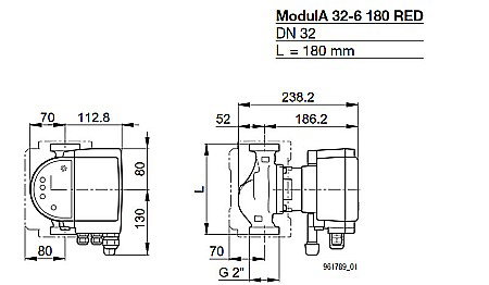 POMPA CIRCULATIE ELECTRONICA BIRAL MODULA 32-6 180 RED 180MM 230V ROTOR UMED PENTRU INSTALATII INCALZIRE [2]