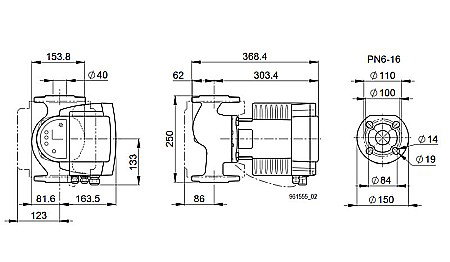 POMPA ELECTRONICA RECIRCULARE BIRAL MODULA 40-12 250 BLUE DN 40 250MM 230V APA CALDA CONSUM PROTECTIE MOTOR SI AFISARE STARE FUNCTIONARE [2]