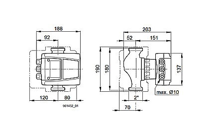POMPA CIRCULATIE AW16-2 APA CALDA CORP BRONZ AW 16-2 R2 180 MM 1 X 230 V-1161720150 BIRAL ELVETIA [2]