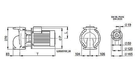 POMPA INLINE BIRAL VARIA 50-18 270 2 2.2 RED 2,20KW 270MM 10BAR ROTOR USCAT PENTRU INSTALATII INCALZIRE 2210280150 [2]