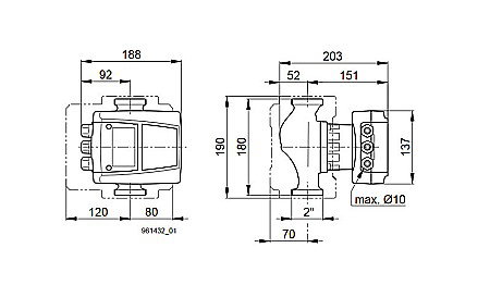 POMPA ELECTRONICA RECIRCULARE BIRAL AW 15-2 R 2 180MM 230V APA CALDA CONSUM PROTECTIE MOTOR SI AFISARE STARE FUNCTIONARE [2]