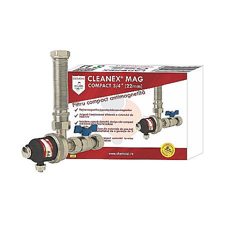 Filtre antimagnetita - CLEANEX MAG COMPACT 3/4 (22MM) FILTRU ANTIMAGNETITA COMPACT PENTRU INSTALTIA TERMICA LBXMCOM022