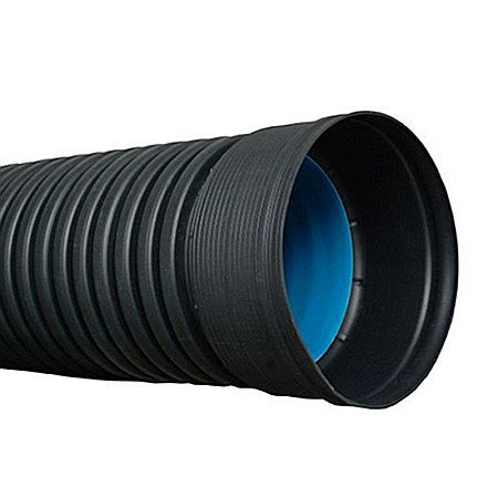 Teava corugata si fitinguri pentru canalizare - Teava corugata SN4 630 (interior530) pentru canalizare pvc BUCATA DE 4 METRI
