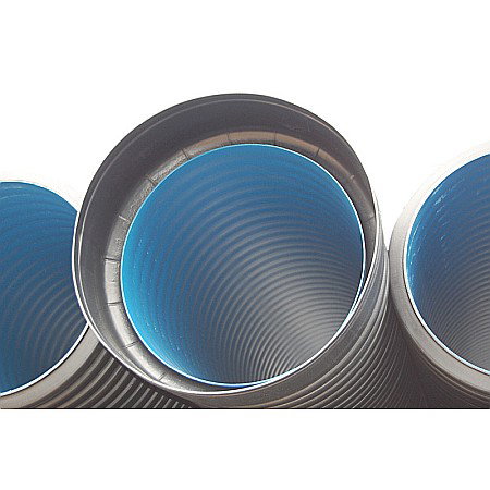 Teava corugata SN4 630 (interior530) pentru canalizare pvc BUCATA DE 3 METRI [2]
