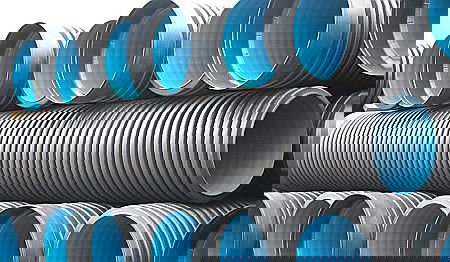 Teava corugata si fitinguri pentru canalizare - Teava corugata SN4 630 (interior530) pentru canalizare pvc 1m/buc