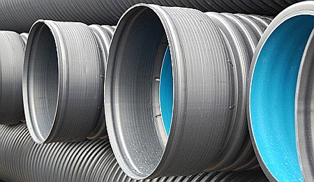 Teava corugata SN4 400 (interior 344) pentru canalizare PVC BUCATA DE 4 METRI [4]