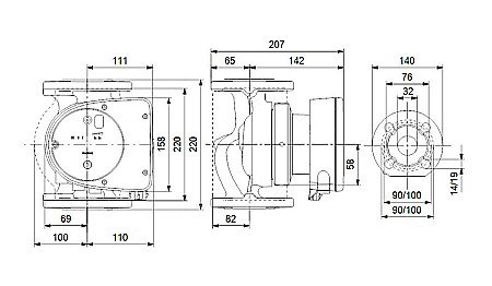 POMPA RECIRCULARE GRUNDFOS MAGNA1 32-100 F 99221237 [2]