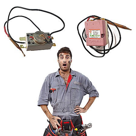 Termice - Pachet TERMOSTAT SIGURANTA PROTECTIE BOILER SEV 125-150 ISEA 46301060 si TERMOSTAT REZISTENTA REGLARE BOILER SEV 125-150 ISEA 46301085 ORIGINAL FERROLI