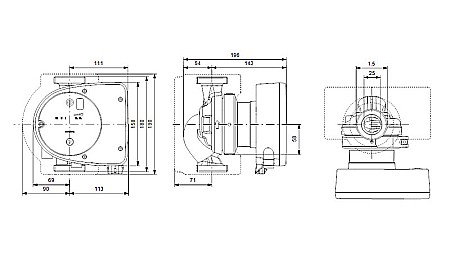 POMPA RECIRCULARE GRUNDFOS MAGNA1 25-40 N 180 CORP INOX 99221223 [2]