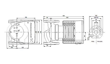 POMPA RECIRCULARE GRUNDFOS MAGNA1 40-120 F N 250 CORP INOX 99221325 [2]